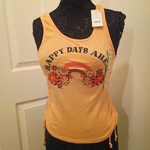 Zoe + Liv Cheerful Orange Tank Top
